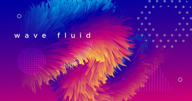 Diseño de fondo fluido abstracto salpicaduras de líquido futurista