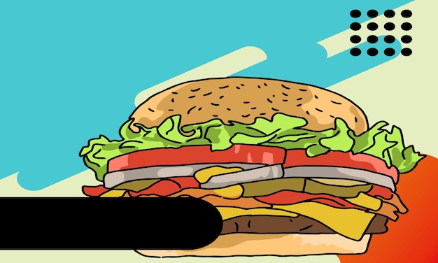 diseño de fondo de folleto de comida rápida de hamburguesa