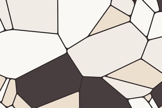 Diseño de fondo de forma geométrica marrón y beige con diagrama de Voronoi