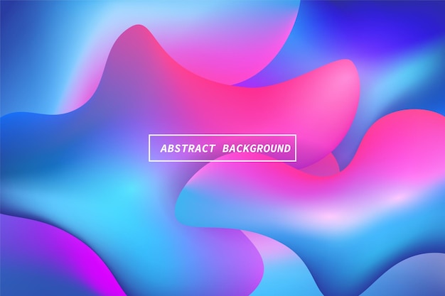 Diseño de fondo geométrico abstracto colorido Color líquido de curva moderna con composición de formas fluidas Fondo fresco para póster o pancarta de plantilla de aterrizaje web Ilustración vectorial