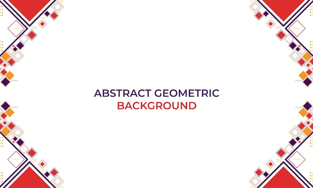 Diseño de fondo geométrico abstracto colorido plano