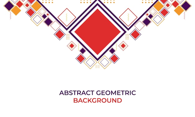 Diseño de fondo geométrico abstracto colorido plano