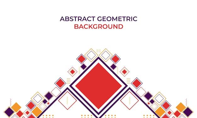 Diseño de fondo geométrico abstracto colorido plano