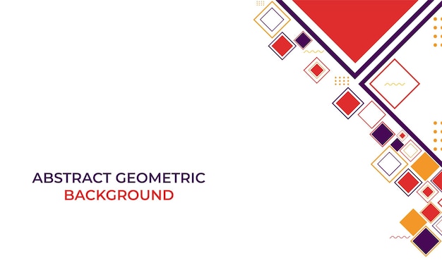 Diseño de fondo geométrico abstracto colorido plano
