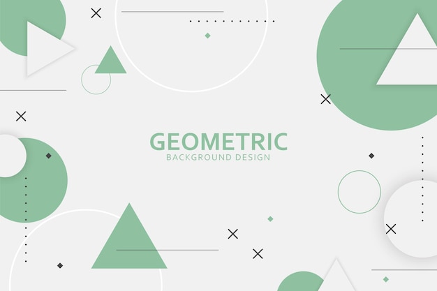 Diseño de fondo geométrico abstracto con formas de círculo y triángulo