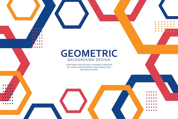 Diseño de fondo geométrico abstracto con formas hexagonales