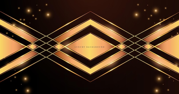Diseño de fondo geométrico abstracto en oro