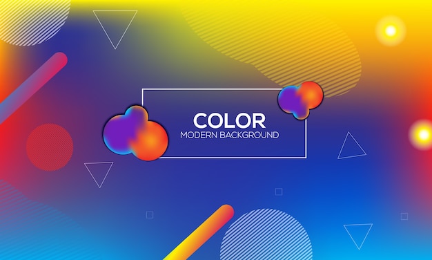 Diseño de fondo geométrico colorido. Composición de formas fluidas
