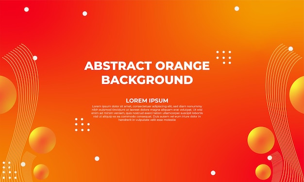 Diseño de fondo geométrico degradado naranja abstracto