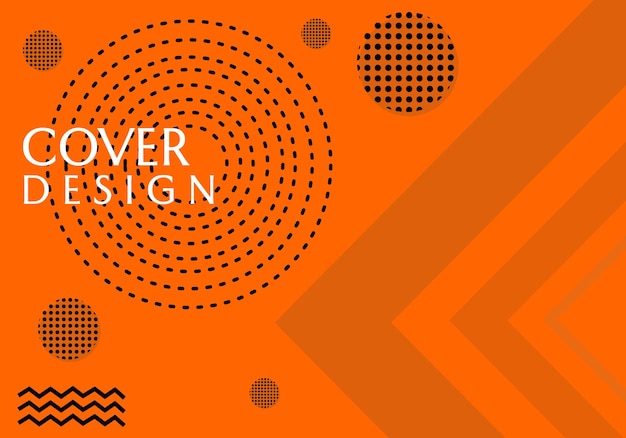 diseño de fondo geométrico con elementos triangulares diseño de color naranja