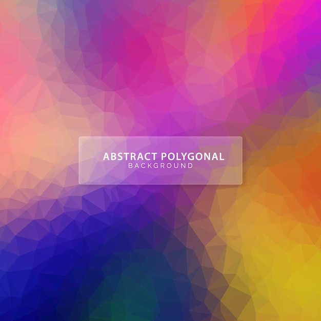 Diseño de fondo geométrico polivinílico bajo colorido abstracto