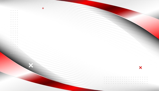 Diseño de fondo geométrico profesional blanco rojo