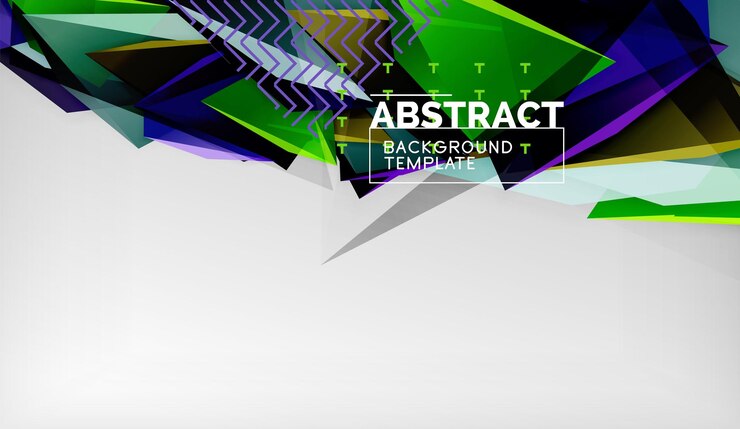 Vector diseño de fondo geométrico de triángulo 3d plantilla de póster moderna