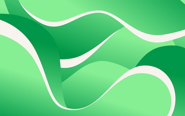 Diseño de fondo gradiente con formas de color verde luquido de onda abstracta