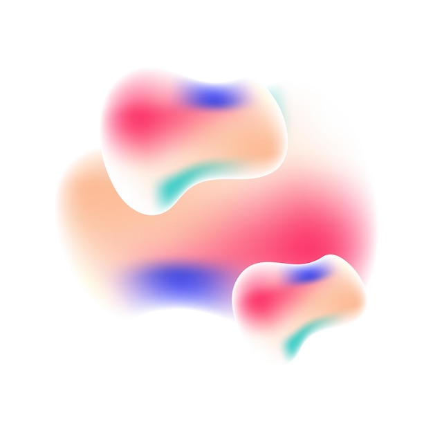 Diseño de fondo con gradiente de formas fluidas abstractas y coloridas