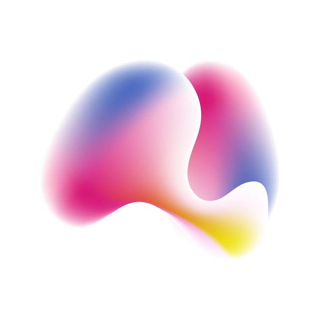 Diseño de fondo con gradiente de formas fluidas abstractas y coloridas