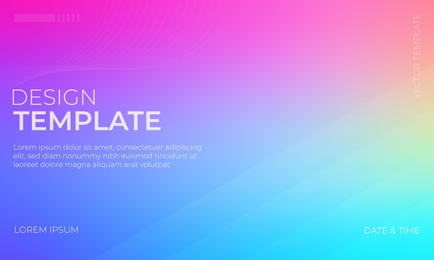 Diseño de fondo con gradiente de serenidad de espectro colorido