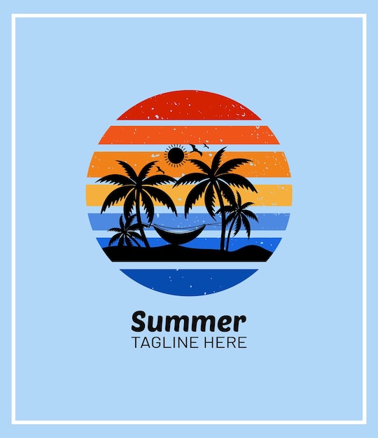 Diseño de fondo gráfico vectorial de verano.