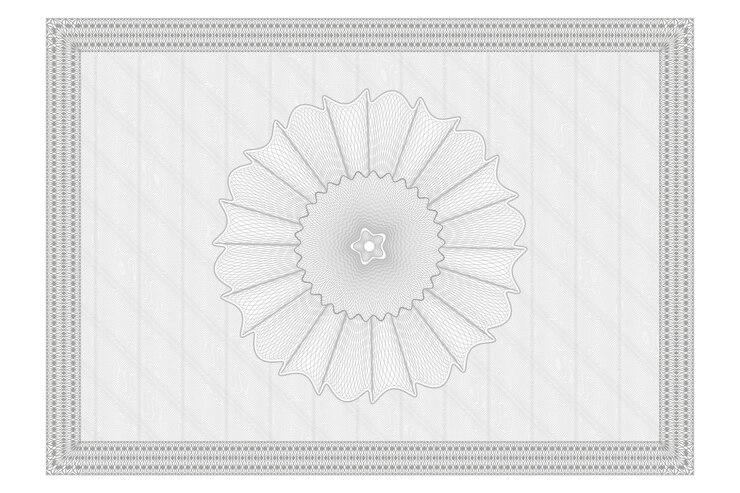Diseño de fondo guilloche para certificado o moneda de billete