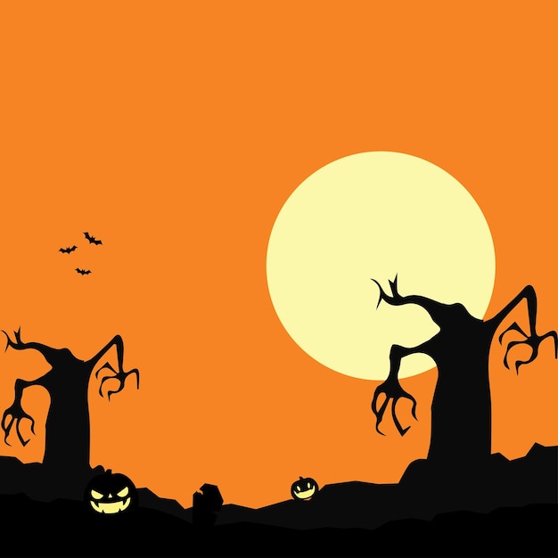 El diseño de fondo de Halloween La atmósfera espeluznante de la noche de Halloween