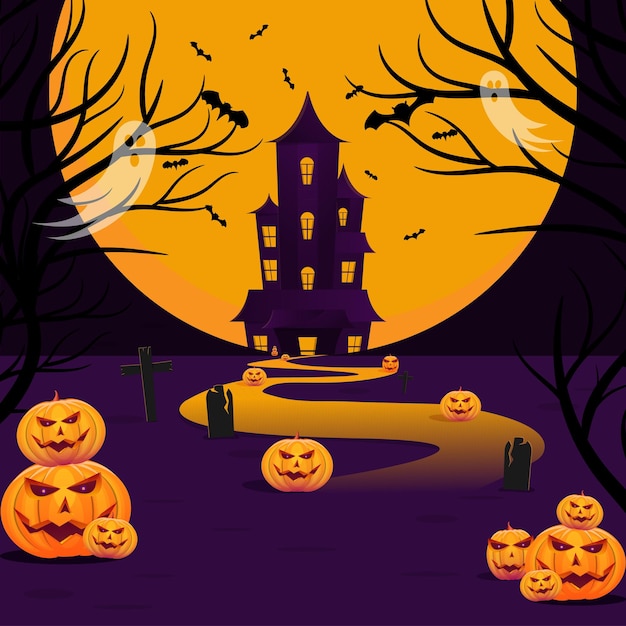 Diseño de fondo de halloween para halloween fest