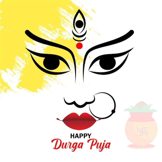 Diseño de fondo de Happy Druga Puja