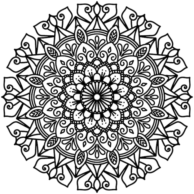 Diseño de fondo de henna estilo flor de mandala