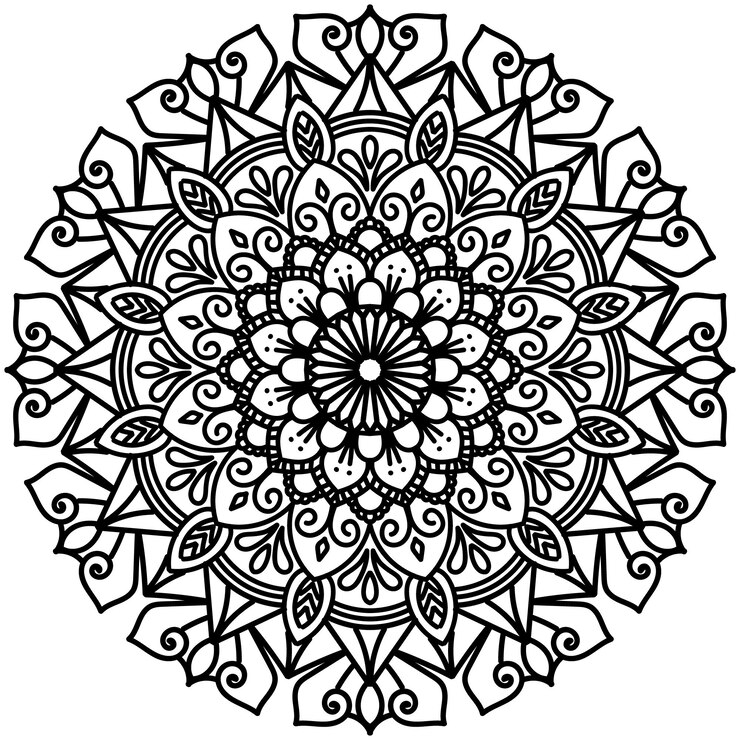 Diseño de fondo de henna estilo flor de mandala