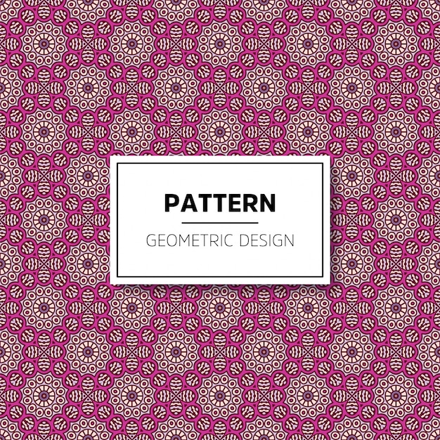Diseño de fondo hermoso mandala de patrones sin fisuras