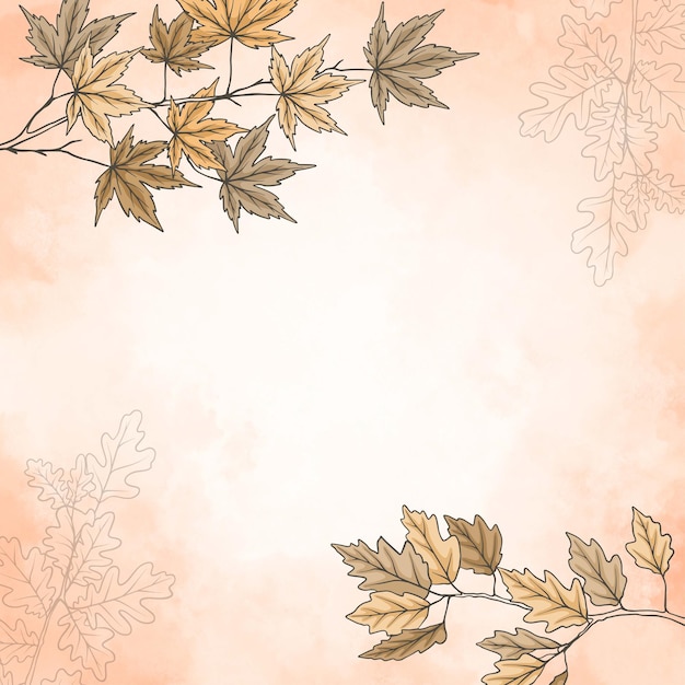 Diseño de fondo de hojas de otoño
