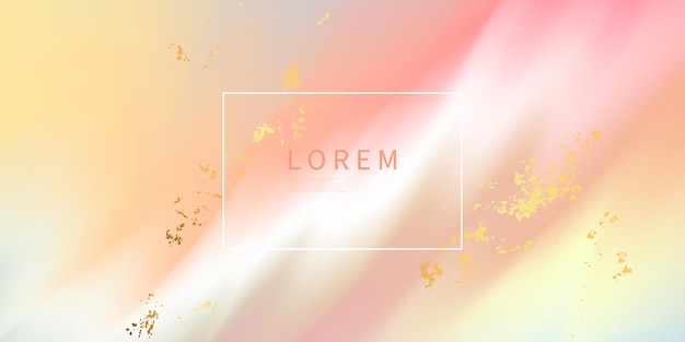 Diseño de fondo en holograma pastel horizontal abstracto dorado