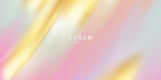 Diseño de fondo en holograma pastel horizontal abstracto dorado