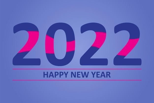 Diseño de fondo de ilustración de año nuevo 2022