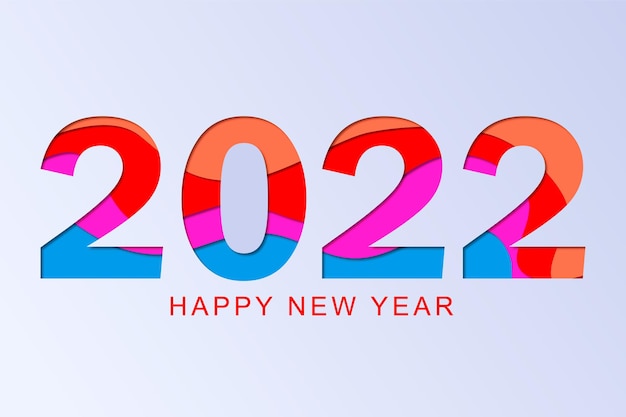 Diseño de fondo de ilustración de año nuevo 2022