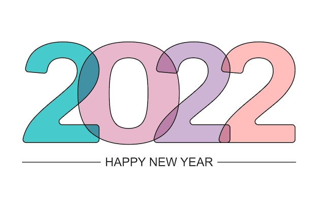 Diseño de fondo de ilustración de año nuevo 2022