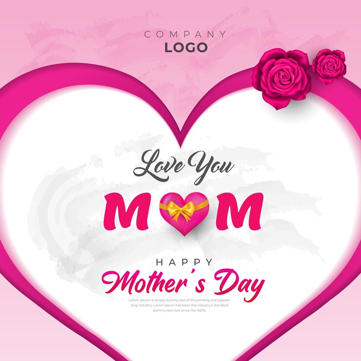 Diseño de fondo de ilustración de vector de volante de día de madres