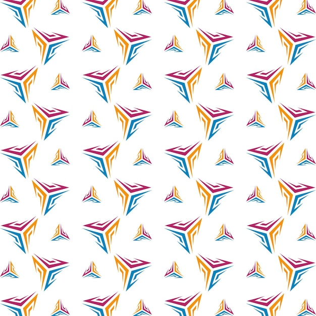 Vector diseño de fondo de ilustración vectorial de patrón repetitivo multicolor de moda de gran triángulo