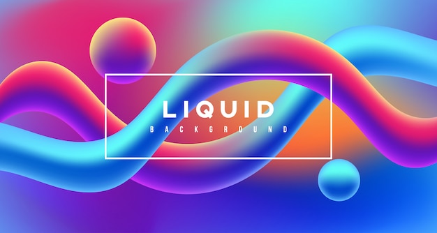 Vector diseño de fondo impresionante colorido líquido