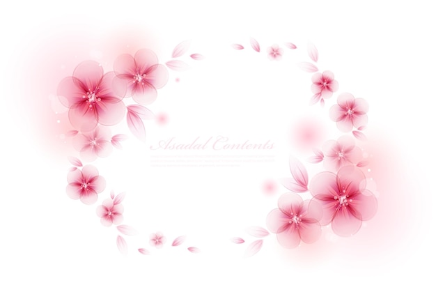 Diseño de fondo de invitación floral rosa