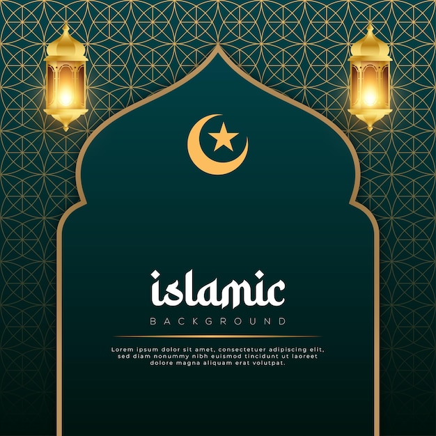 Diseño de fondo islámico de patrón de lujo