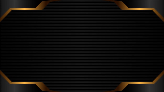Diseño de fondo de línea dorada negra abstracta