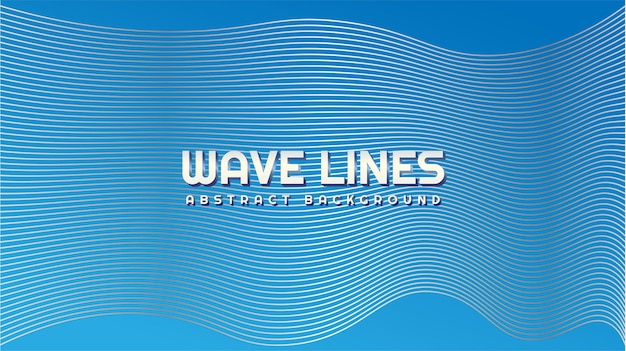 Diseño de fondo de línea de onda metálica abstracta con estilo de texto editable