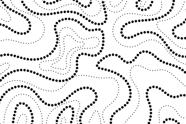 Diseño de fondo de línea de onda punteada abstracta