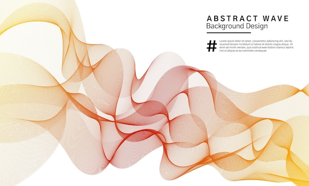 Diseño de fondo de líneas onduladas abstractas