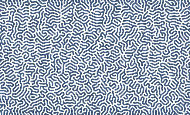 Diseño de fondo de líneas orgánicas irregulares azul mate con patrón de giro