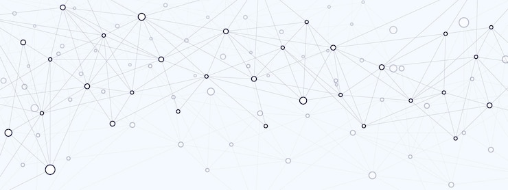 Vector diseño de fondo de líneas y puntos de conexión concepto de visualización de datos de conexión de red global