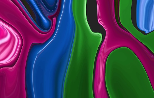 Diseño de fondo líquido abstracto con color azul y verde