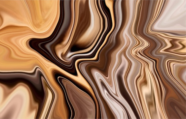 Diseño de fondo líquido chocolate abstracto