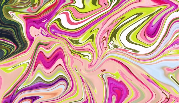 Diseño de fondo líquido colorido Pintura fluida técnica de textura abstracta