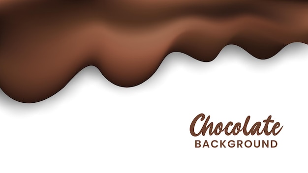 Diseño de fondo líquido cremoso de chocolate
